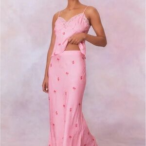 LoveShackFancy Noam slip Maxi Skirt